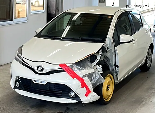 Toyota Vitz NSP130 2016 — пример продажи на аукционе Японии